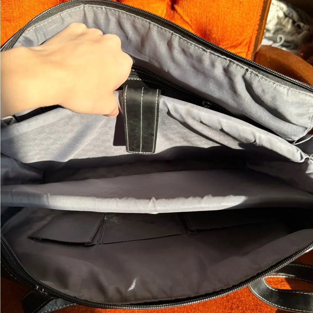 Samsonite Black Leather Laptop Briefcase
